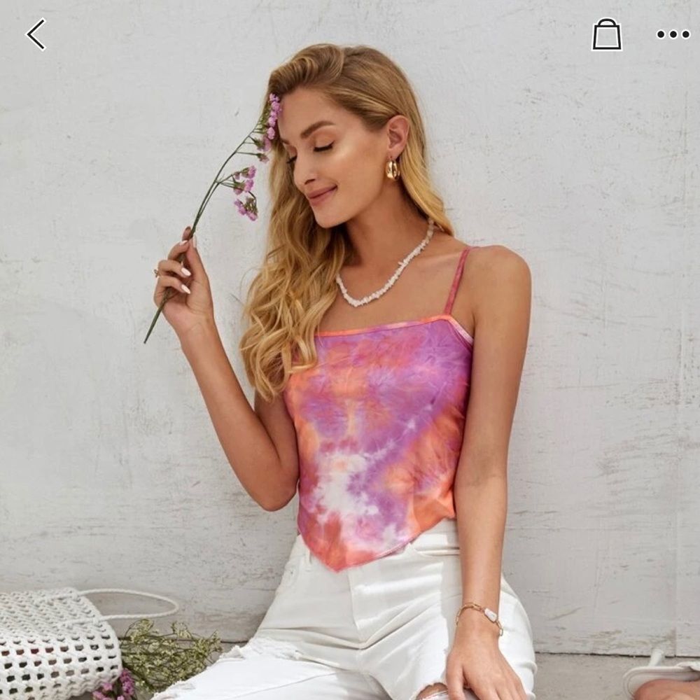 Tie
Back Tie dye cami top